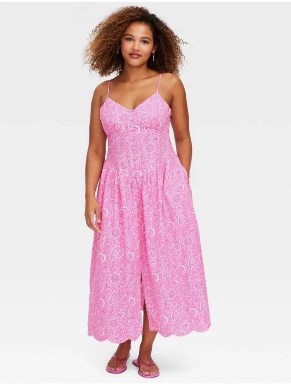 Roller Rabbit x Target Pink Paisley Floral
Drop Waist Midi A-Line Dress - Picture 1 of 5